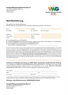 Beitrittserklärung